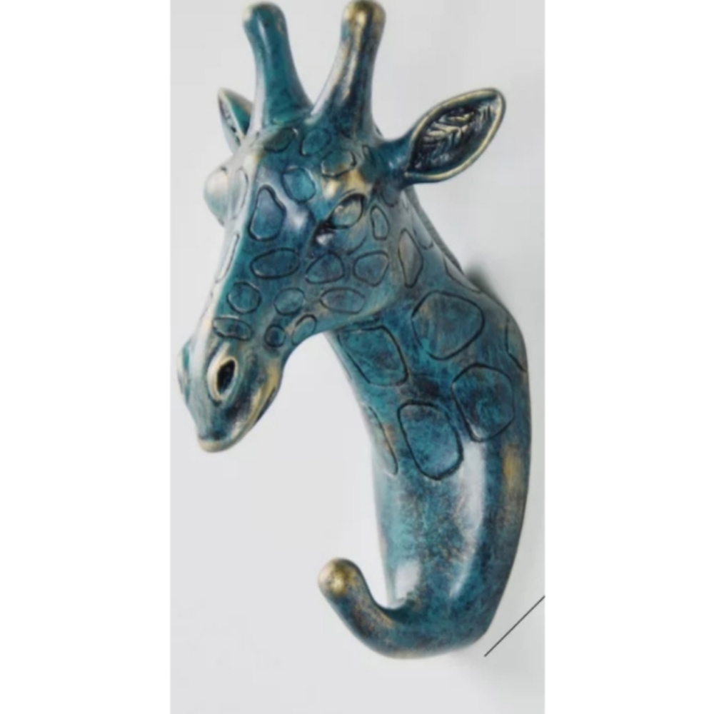 🧡IN STOCK🧡 BLUE/GREEN GIRAFFE wall hook - Picture 2 of 9
